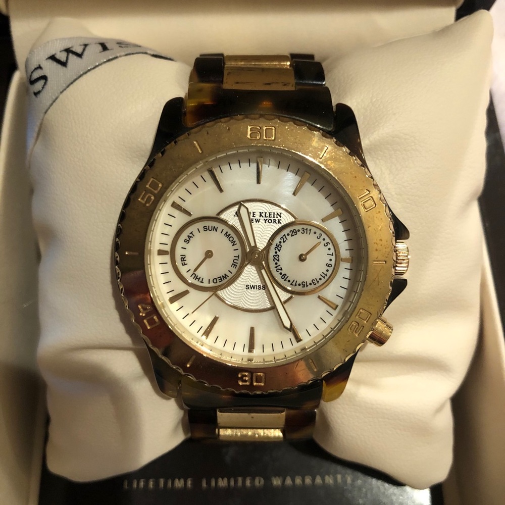 Anne Klein tortoise shell womens watch